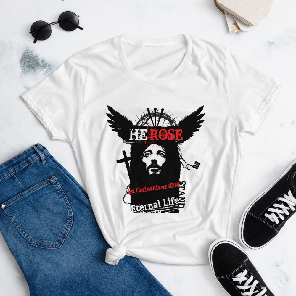 Chosen Elect’s He Rose Women's short sleeve t-shirt