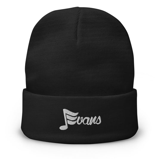 J.Evans white logo skully