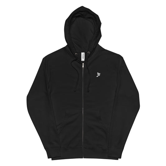 JE logo zip up hoodie
